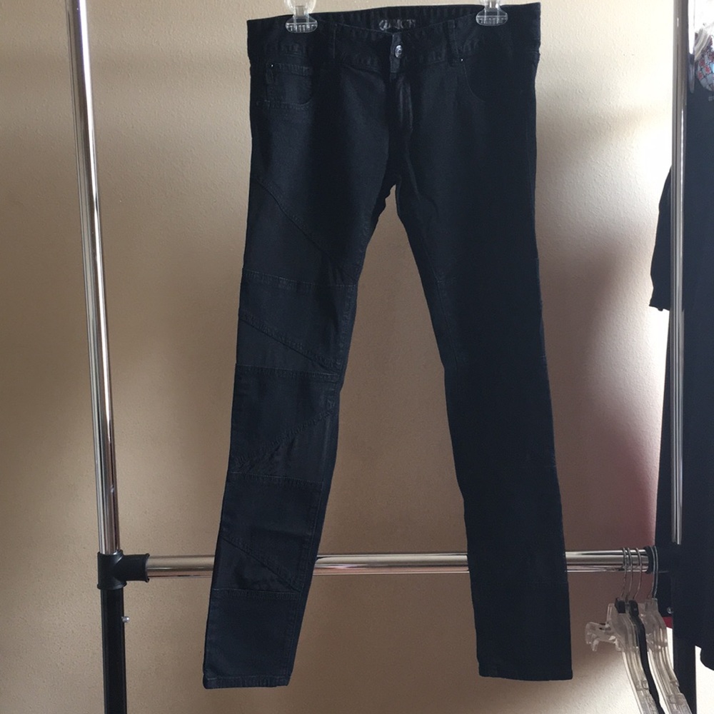 Black jeans with sheer